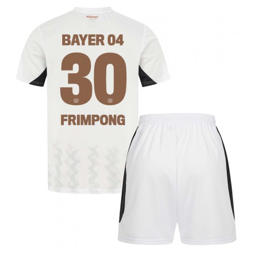 Fotbalové Dres Bayer Leverkusen Jeremie Frimpong #30 Dětské Venkovní 2024-25 Krátký Rukáv (+ trenýrky)